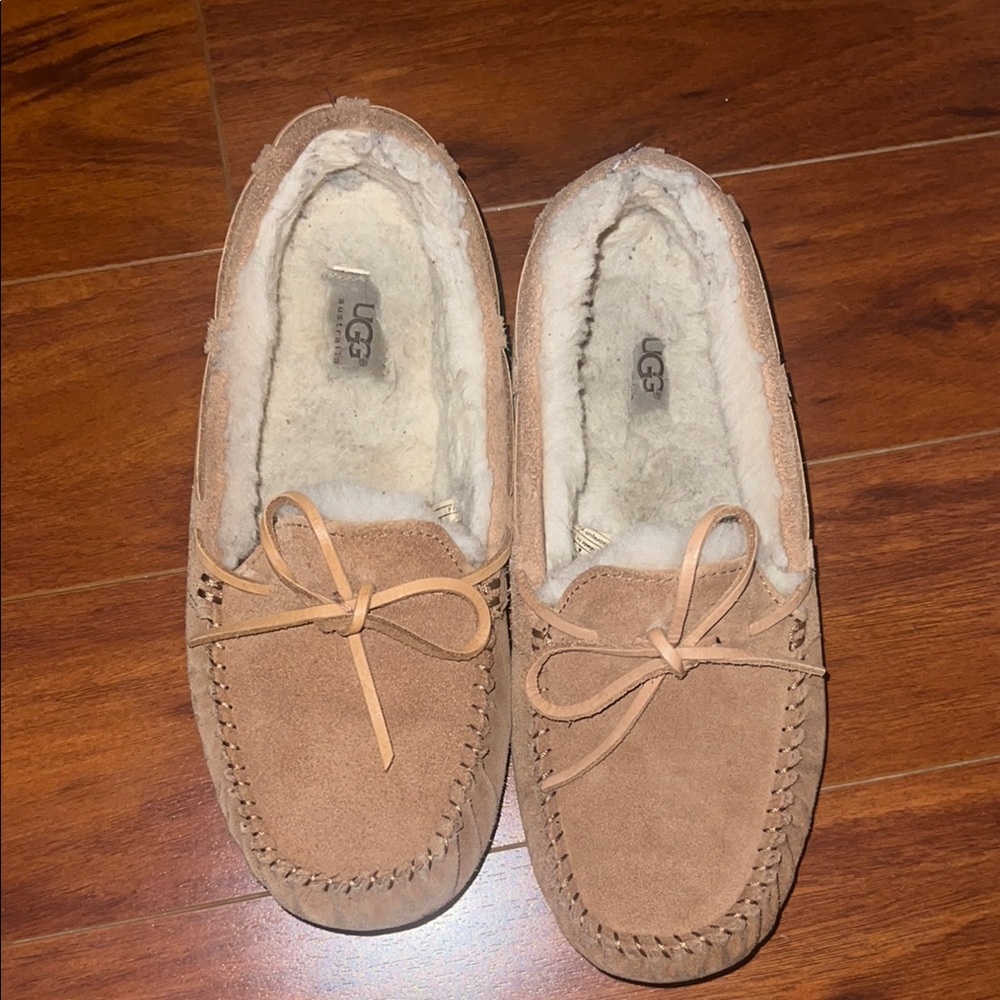 UGG Chestnut Suede Moccasin Slippers